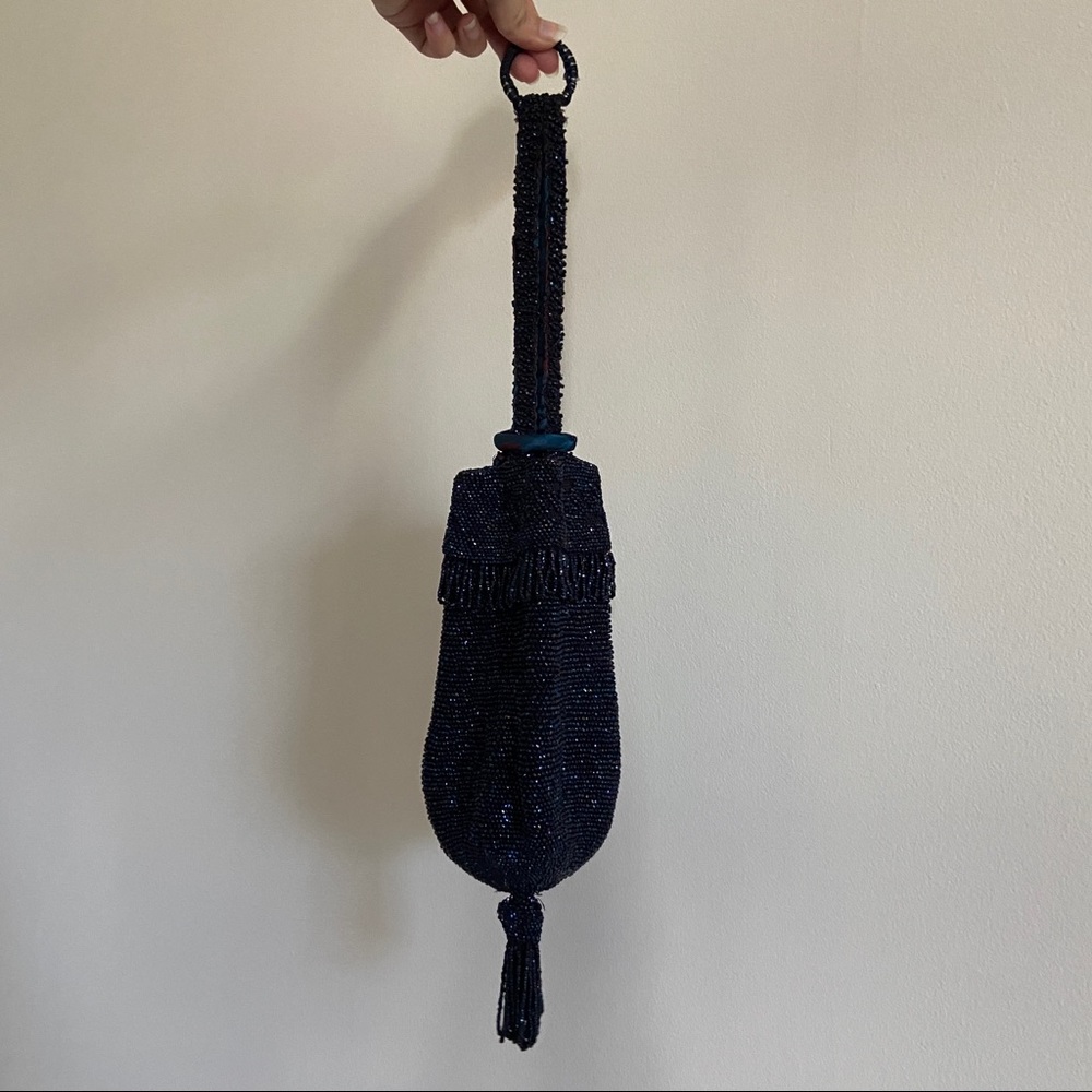 Vintage 1920s Flapper Hand Beaded Pouch Purse - Picture 6 of 11